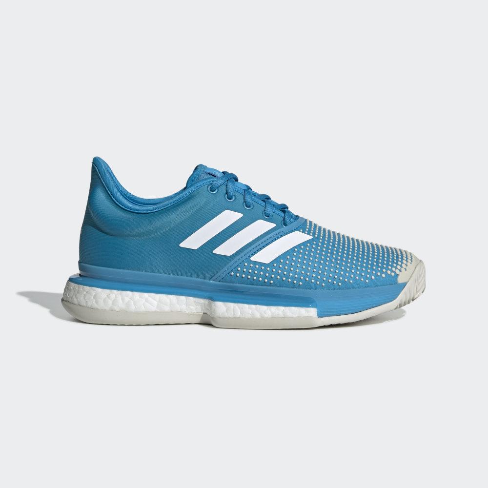 Adidas Women's SoleCourt Clay Tennis Shoes Blue/White Ireland G26302